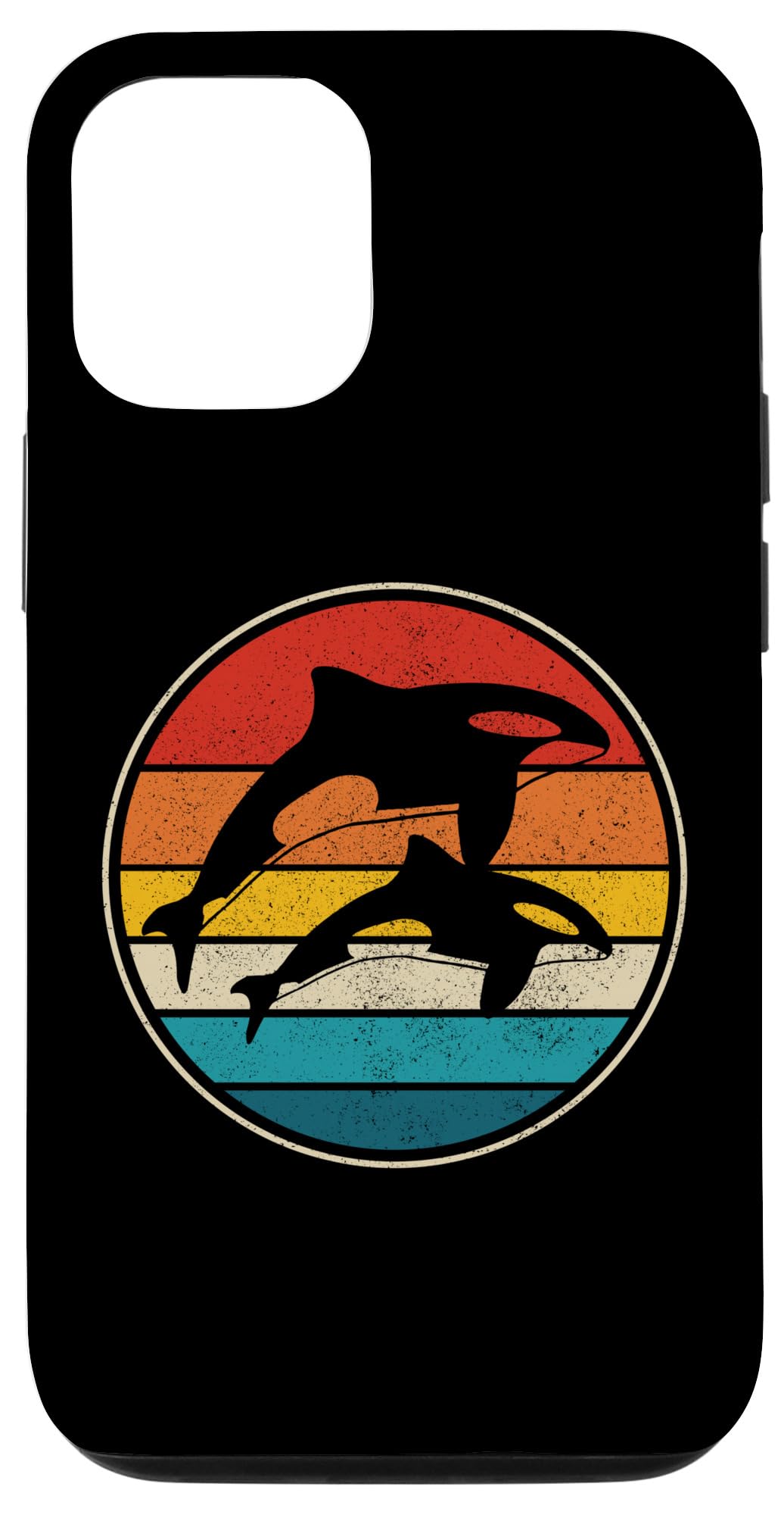 iPhone 15 Orka Whale Vintage Retro Gift Case