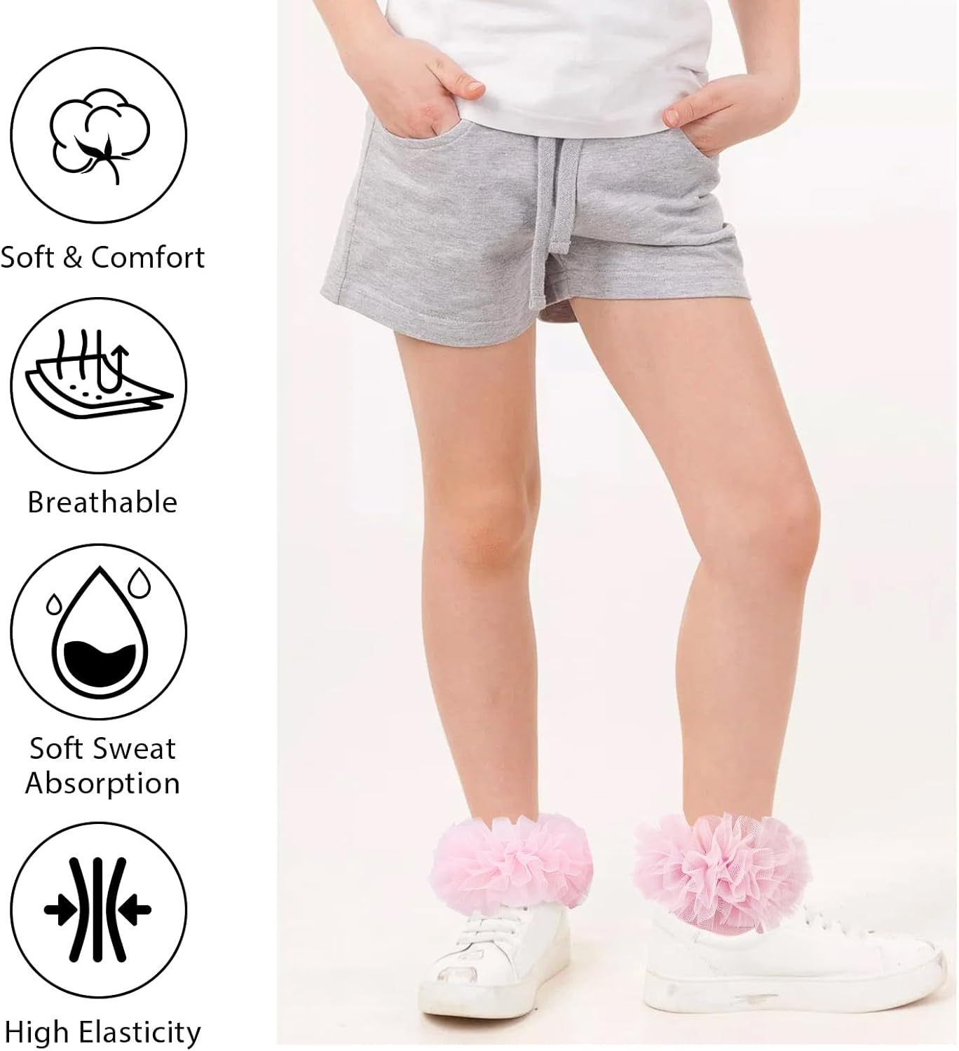 Grils Ruffle Socks Toddler Double Frilly Fluffy Princess Dress Cotton Sock Tutu Socks for Girls/Baby/Toddler - Image 5