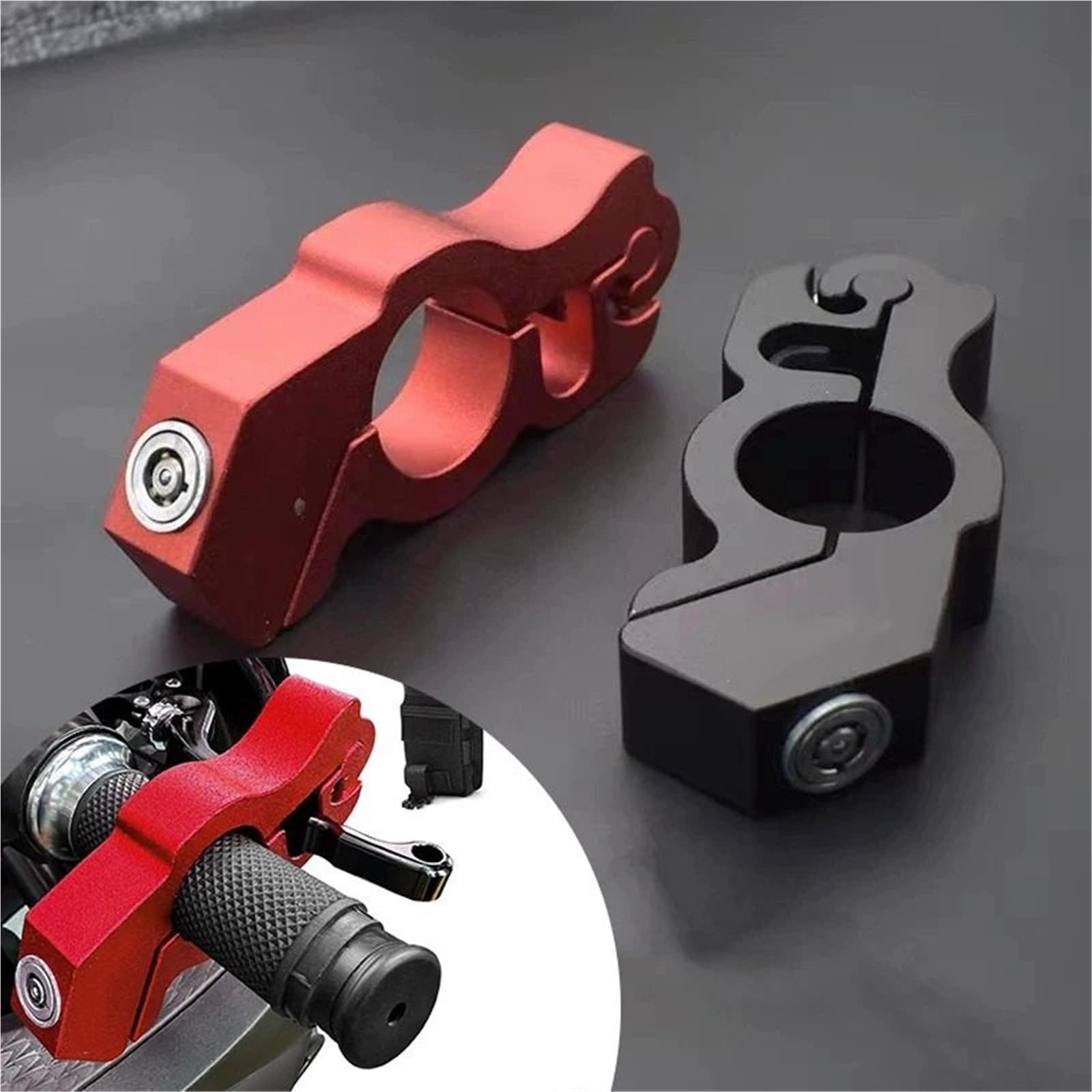 Zestaw linki sprzęgła motocykl Pasuje do Honda C125 Super Cub C 125 dźwignia hamulca motocyklowego blokady dźwignia sprzęgła blokada motocykla blokada antykradzieżowa(Blue)