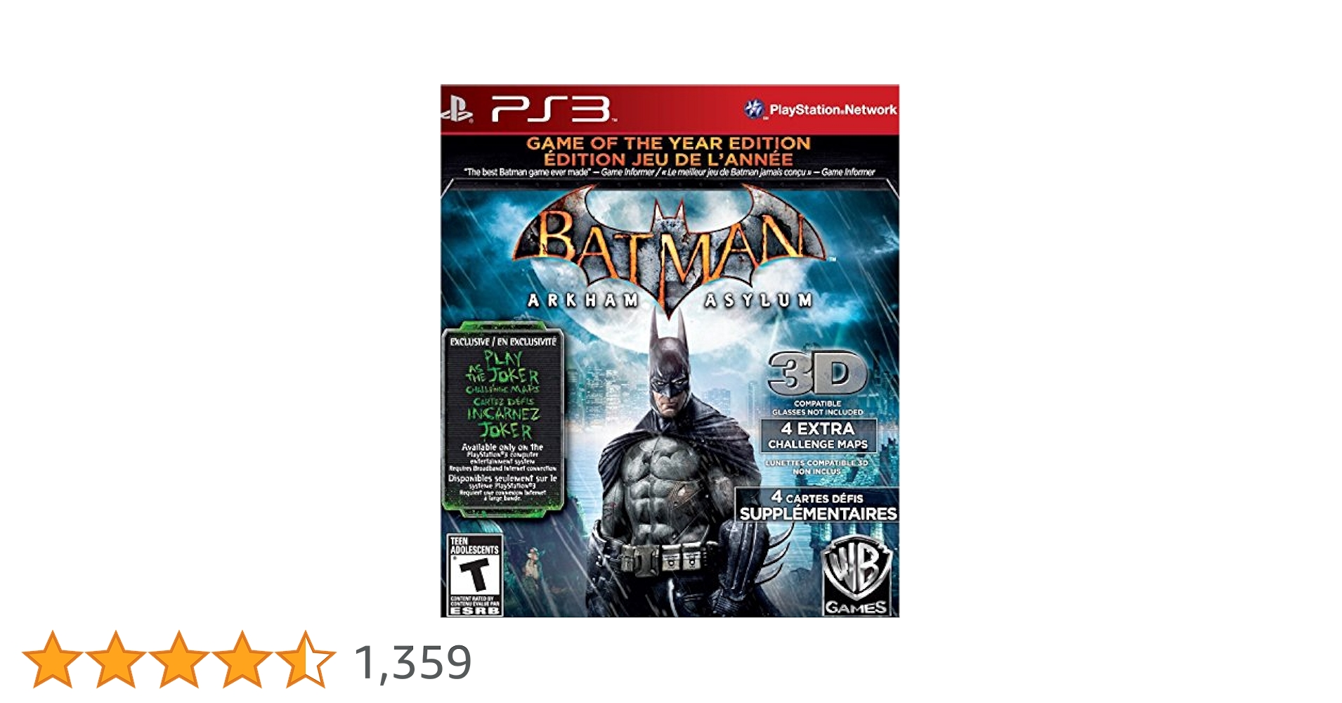 (未使用･未開封品)　バットマン アーカム・アサイラム - PS3 og8985z Batman : Arkham Asylum PS3 Playstation 3 Japanese Version