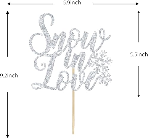 Miniatura 4 de Decoración para pastel de nieve enamorada, decoración de despedida de soltera de invierno, temática de invierno, compromiso, boda, aniversario,