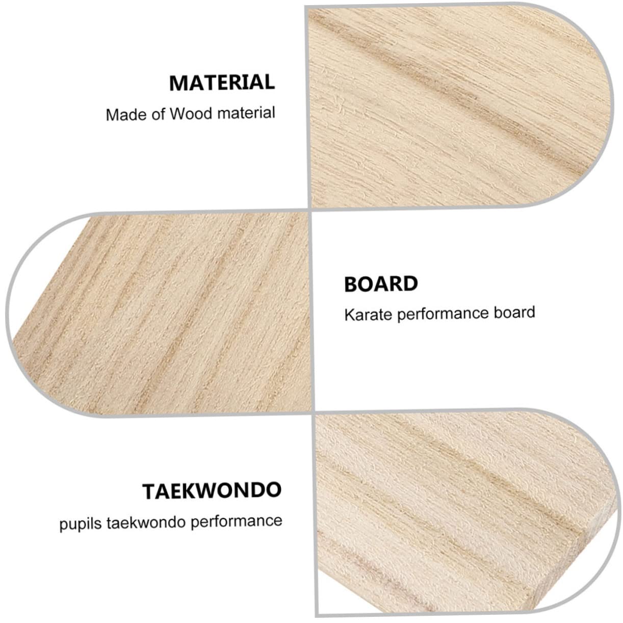 Anneome Lot de 20 Planches De Taekwondo Cassables en Bois 0,3 Cm Et 0,6 Cm, Accessoires D’entraînement pour Garçon Et Filles, Utilisation en Arts Martiaux Et Performances Taekwondo