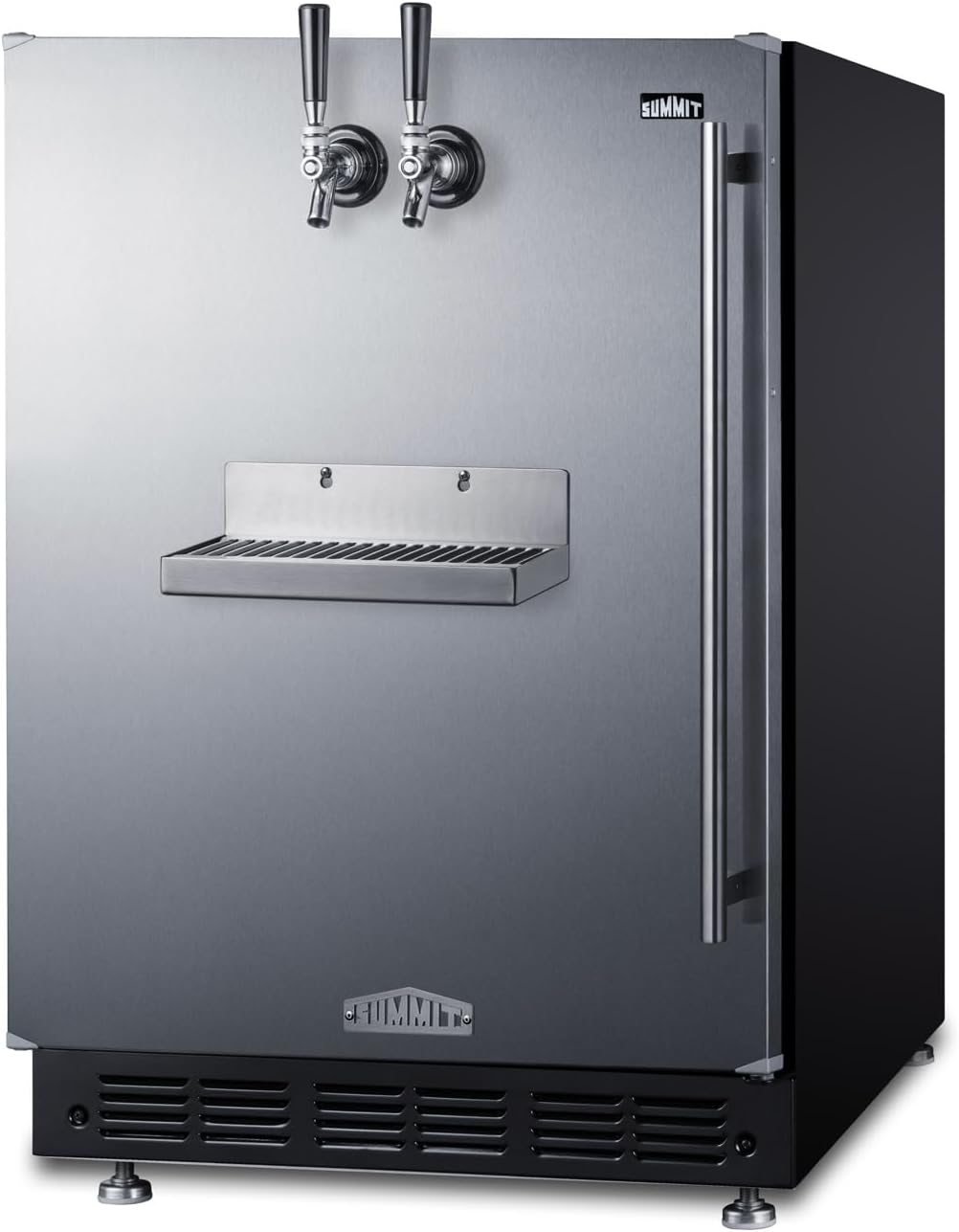 Summit Appliance SBC7BRSFRTPCFLHD 24-Inch Wide Front Tap Built-In Cold Brew Coffee Kegerator - Black; Commercially Listed; CARB Compliant; LHD (Left-Hand Door Swing)