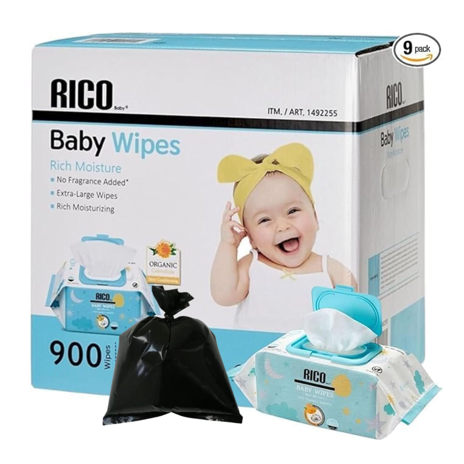 Amazon.co.jp: RICO おしりふき 900枚 (100枚 × 9パック) コストコ