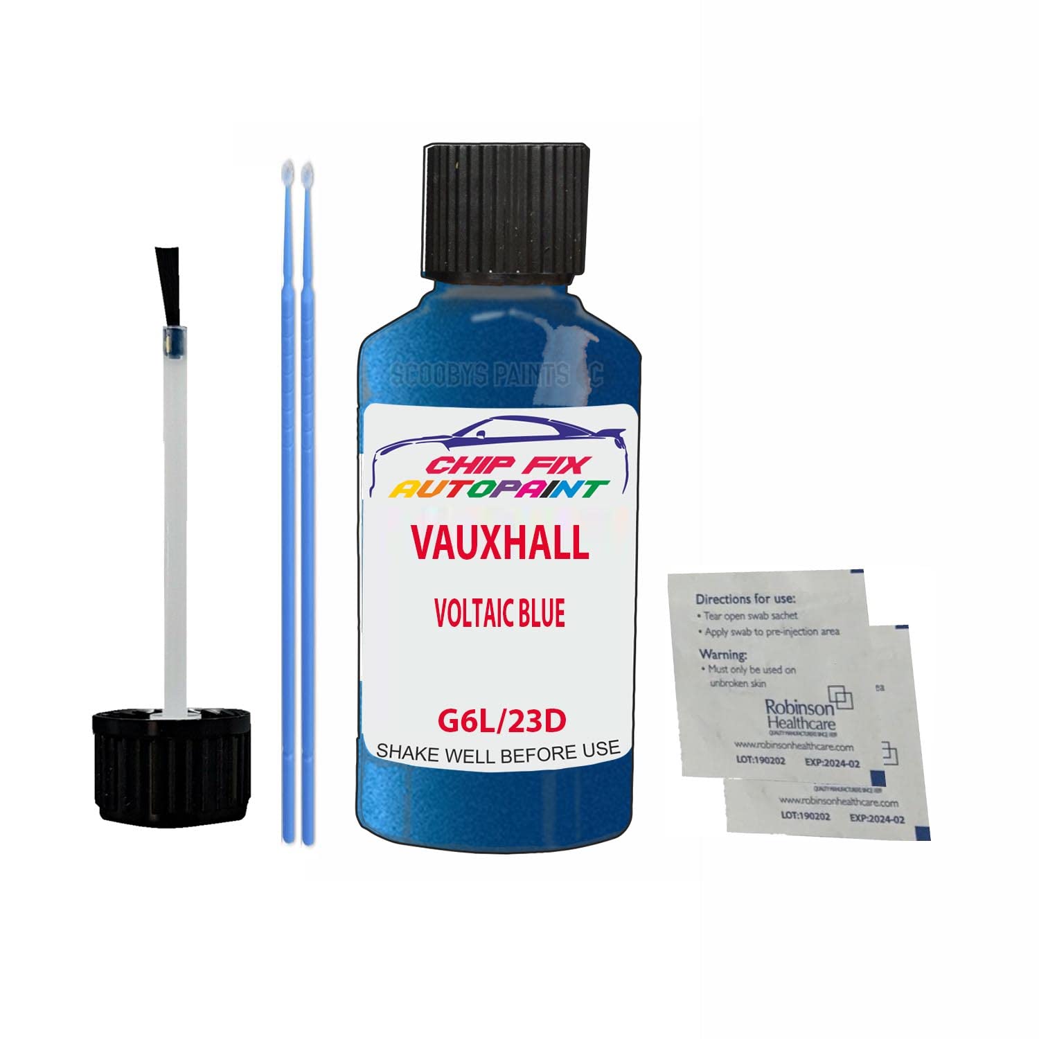 Scoobys Paints Back In The Mix Voltaic Blue Touch Up Paint For Opel/Vauxhall Corsa G6l 2019-2021 30Ml Bottle Brush Scratch Stone Chip Repair Pen