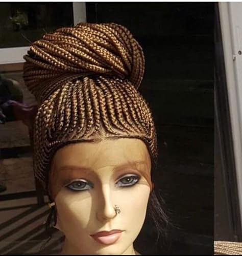 Miniatura 2 de Peluca trenzadapeluca trenzada hecha a mano con trenzas de caja. Color marrón. Hecho de forma ordenada y firme. Se envía en 1-2 semanas.