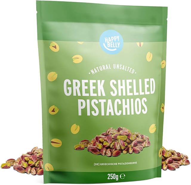 Amazon Brand - Happy Belly Greek Shelled Pistachios, 250g