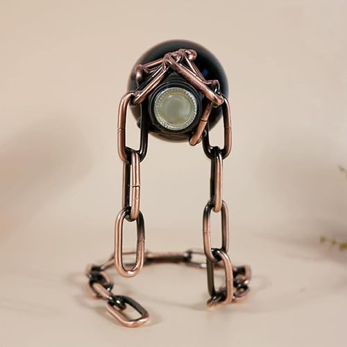 Miniatura 3 de DAHUANG Sostenedor flotante de vino, titular de la botella de vino, Suspender la encimera del estante de la cadena, sostenedor creativo del vino,