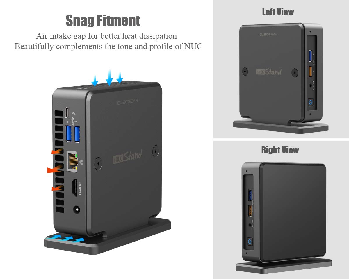 Buy iNUC Vertical Stand for Intel NUC Mini PC, Aluminum Case Desktop