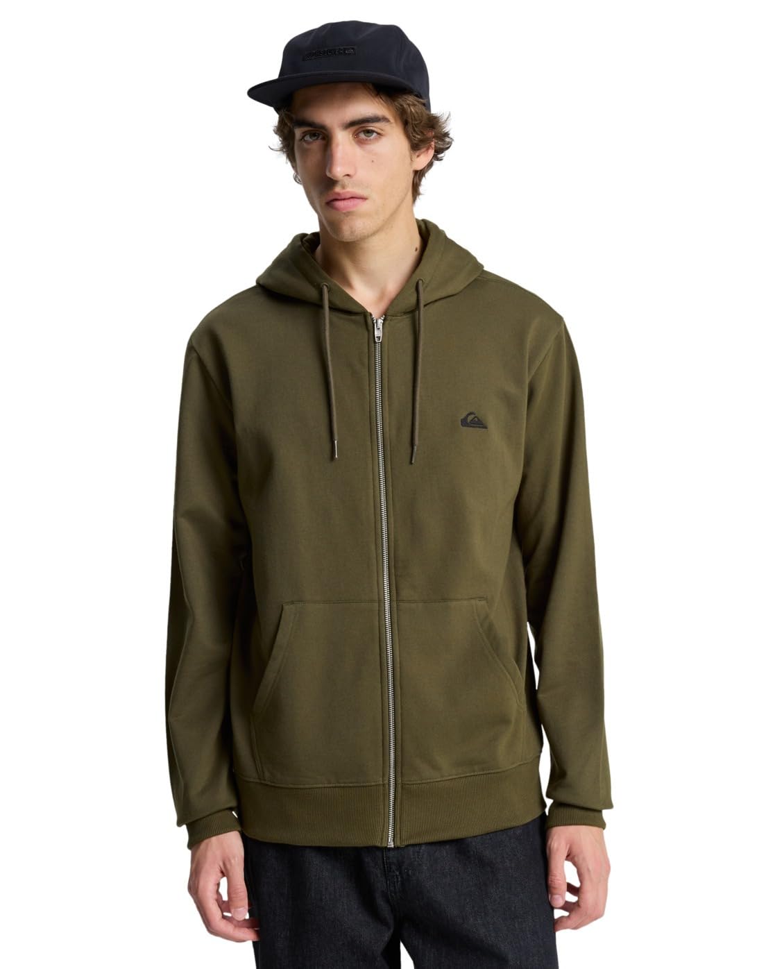 Quiksilver Mens Basic Hood Zip Young Cardigan Sweater, Grape Leaf, XL EU