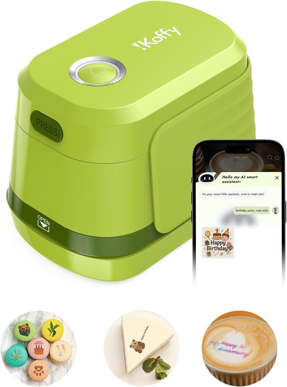 Amazon.co.jp: ミニカラーインクジェットフードプリンター、1200 Dpi 