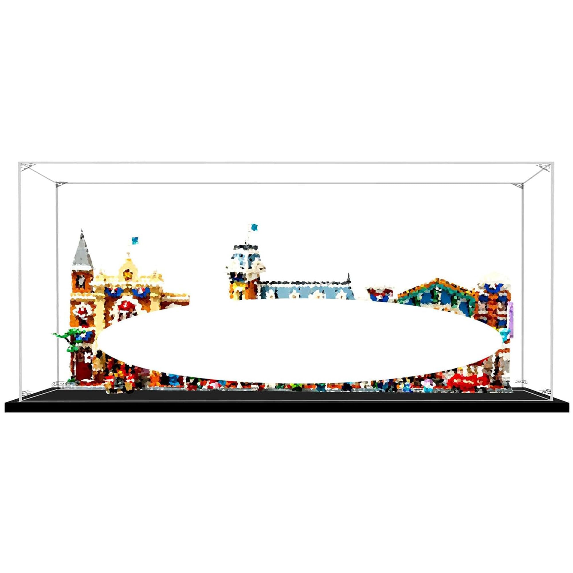 Acrylic Display Case for Le-go 43302 Shopping Festival, Dustproof Transparent Storage Box, Display Box Compatible with 43302 (Box Only) (Transparent 2mm)