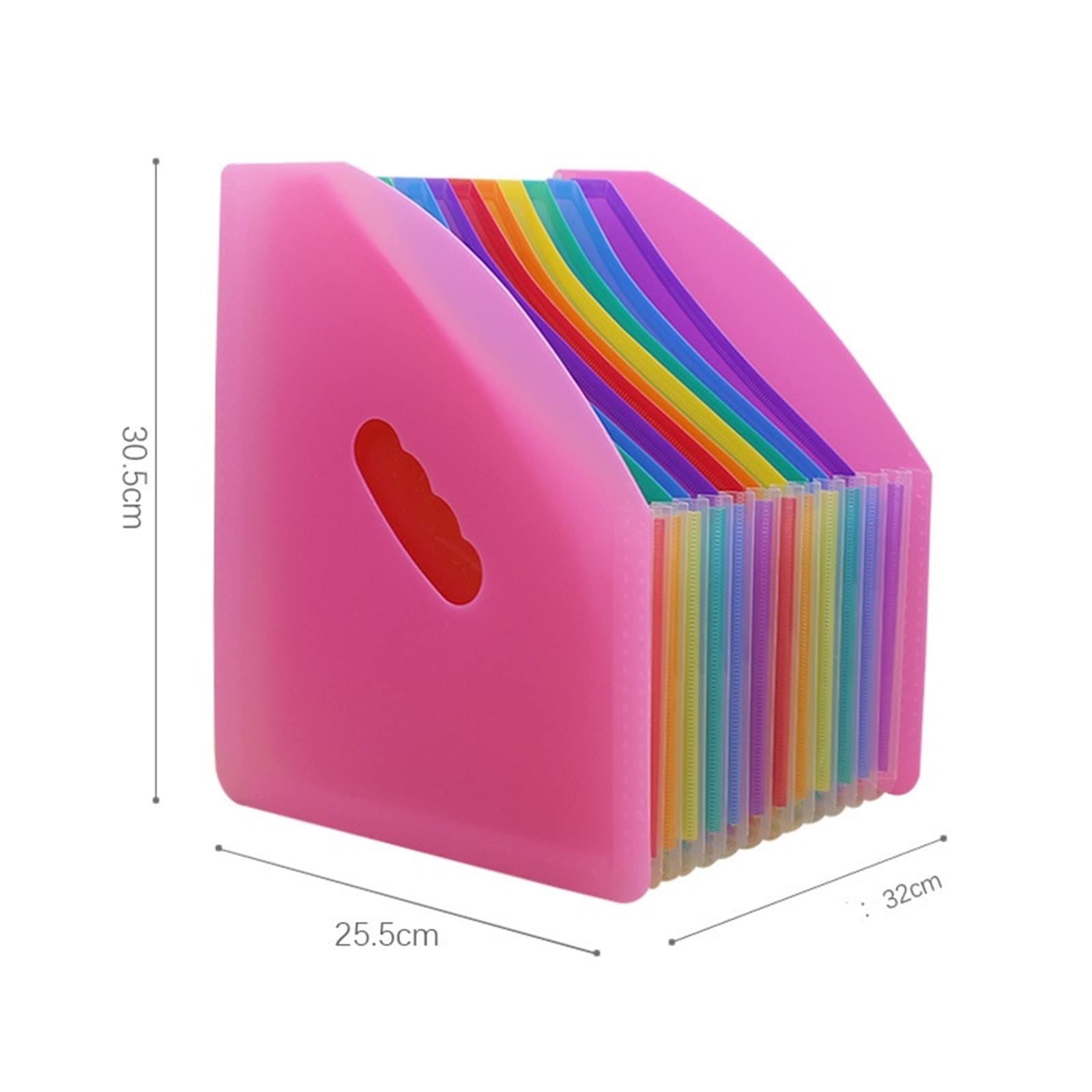Carpeta archivadora expansible, Organizador con Bolsa Protectora for Documentos, Transparente, Paquete de 2