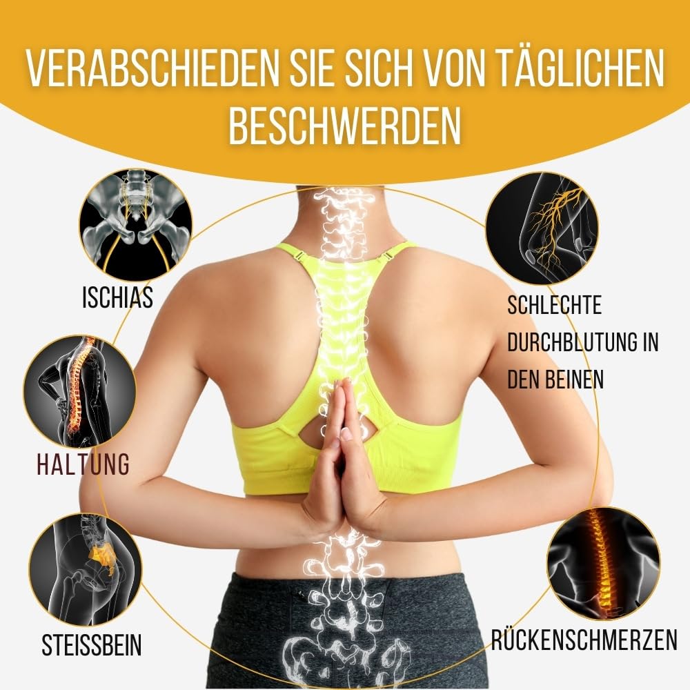 Inphysio Steißbeinkissen in Donutform - Orthopädisches und ergonomisches Kissen aus Memory-Schaum - Stuhlkissen Büro, Auto - Rückenschmerzen, Schwangere, Hämorrhoiden - 45x40x7 cm