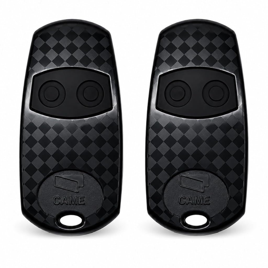 2 Pack Remote Control Key Fobs Compatible with Came TOP432EE 432NA 432SA 432EV 432M 433.92 MHz, Universal Wireless Garage Door & Gate Opener (Black)