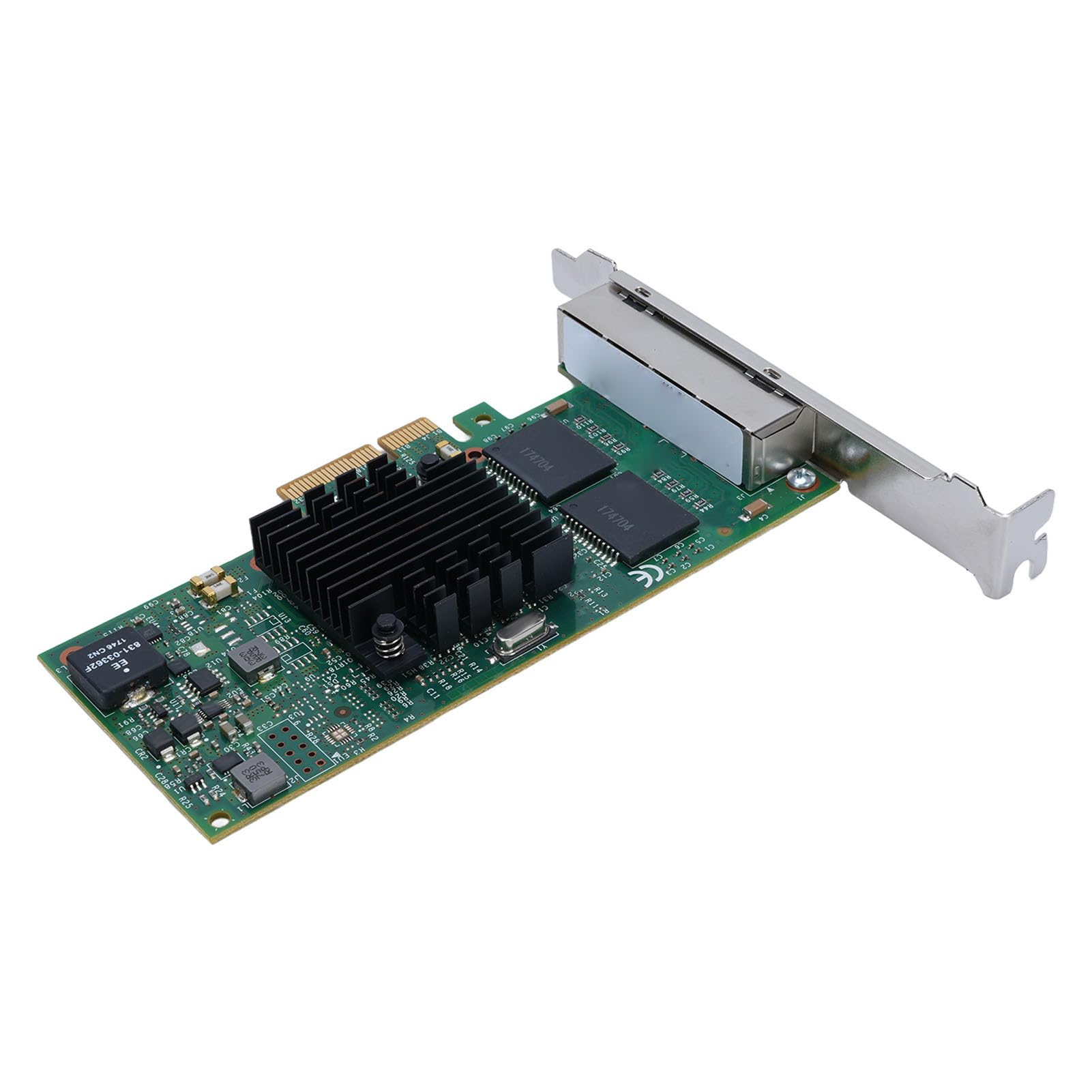 aqxreight Adapter Serwera Ethernet I350-T4 Czteroportowa Karta Gigabit PCIE 10 100 1000 Mbps dla Serwera z Wbudowanym Zarządzaniem i M Adapter Ethernet 4-portowy Serwer