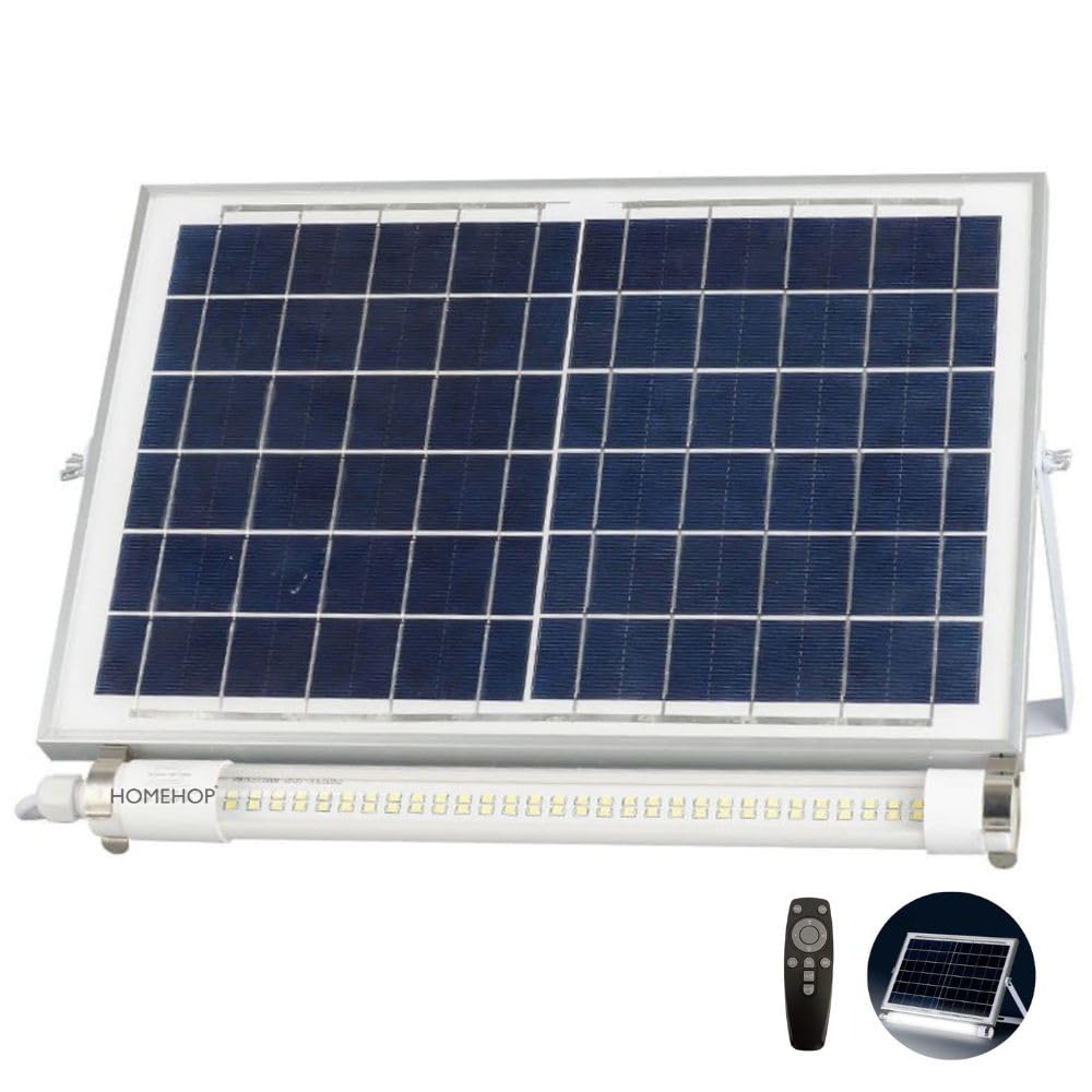 Homehop 100W Solar LED Tube Lights for Home Outdoor Indoor Garden Balcony Terrance Waterproof Wall Lamp with Panel 8Ah Battery (Aluminium,ABS,PC) (B0BCF87WZ1) Amazon Price History, Amazon Price Tracker