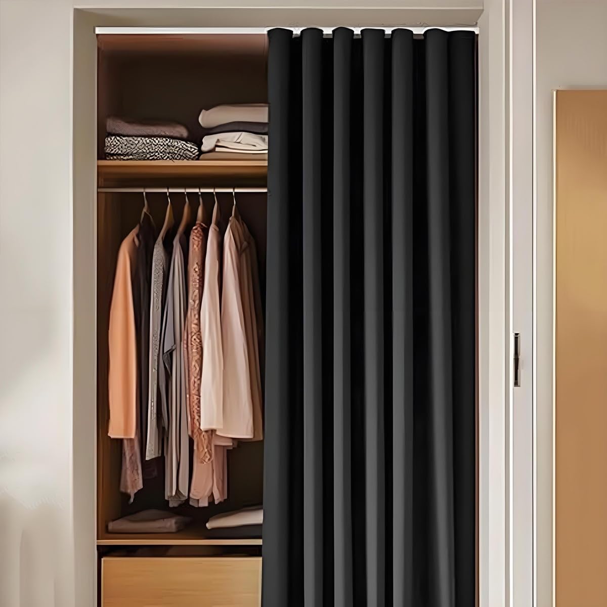Sistema de riel deslizante autoadhesivo para montaje en techo/pared para separadores de habitaciones y cortinas de ducha, fácil instalación, funcionamiento silencioso, solución sin dama, 6 m