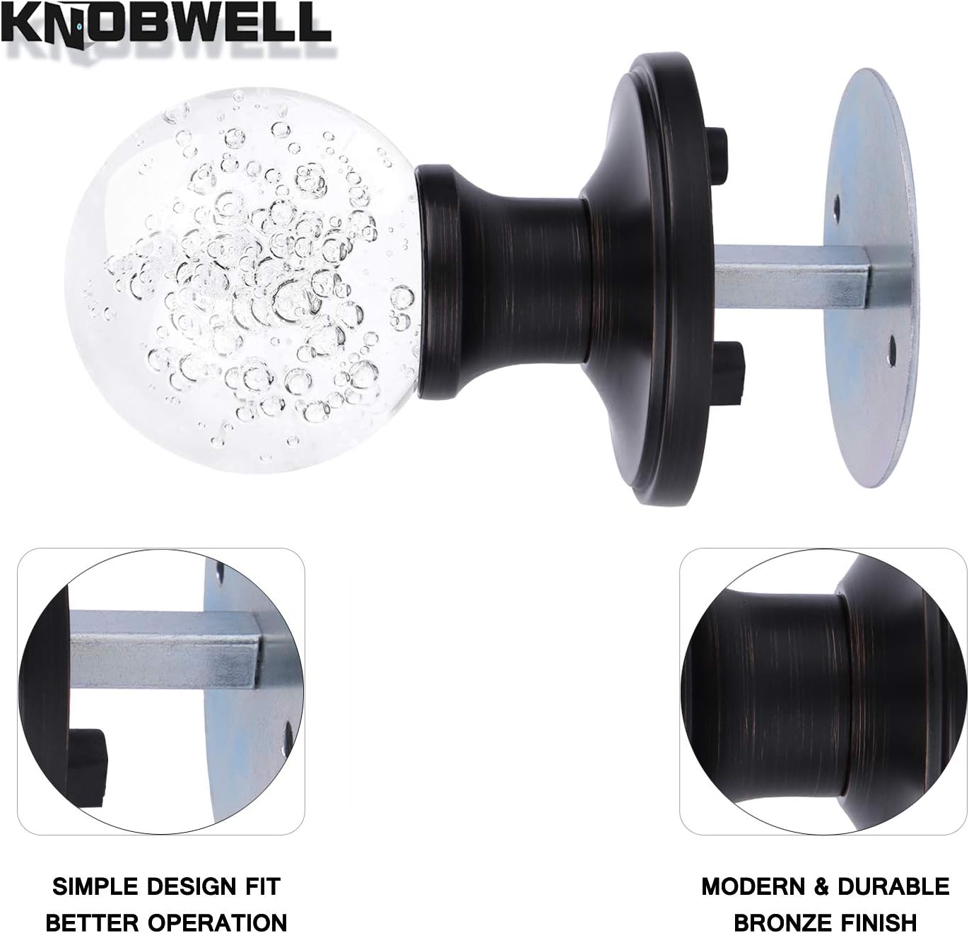 Uр Tо 60% оƒƒ KNOBWELL 5 Pack Interior Bubble Glass Dummy Door Knob Single Sided Crystal Door Knob Closet Door Knobs Antique Oil Rubbed Bronze Flаѕh Dеаlѕ - 70% оƒƒ KNOBWELL 5 Pack Interior Bubble Glass Dummy Door Knob Single Sided Crystal Door Knob Closet Door Knobs Antique Oil Rubbed Bronze