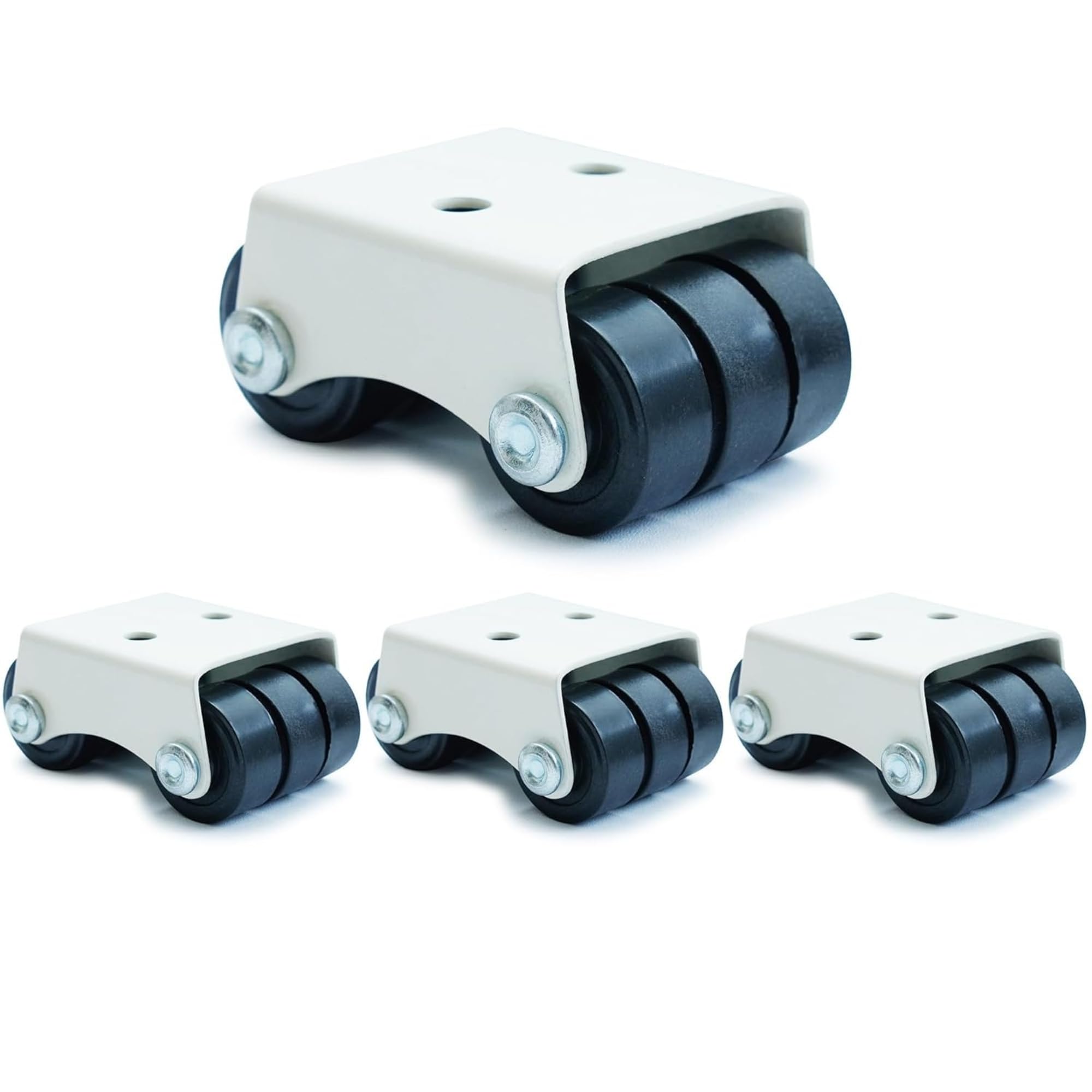 6-Wheel Moving Roller Caster – Furniture/Table/Trolley/Chair Wheel – 150 kg Load Capacity & 360° Smooth Rotation – Black – Standard Size (Set of 4)