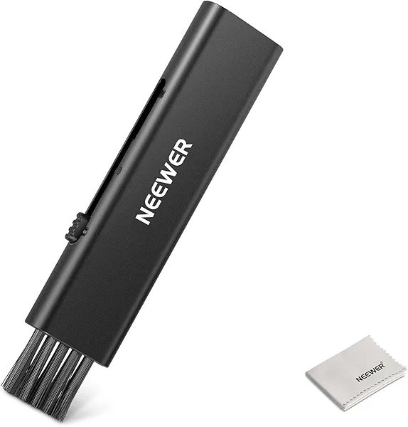 NEEWER 2 in 1 Camera Lens Cleaning Kit, 1x Lens Brush Pen + 1x Cleaning Cloth, for DSLR Camera, Electronics, Smartphones, Tablets, HM-45
