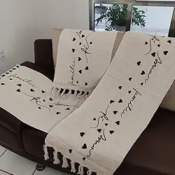 Tapete Para Cozinha Jogo Kit Conjunto Passadeira Com 3 Peças Estampado Desenho Geometrico Frases Algodão Decoração Casa Tear