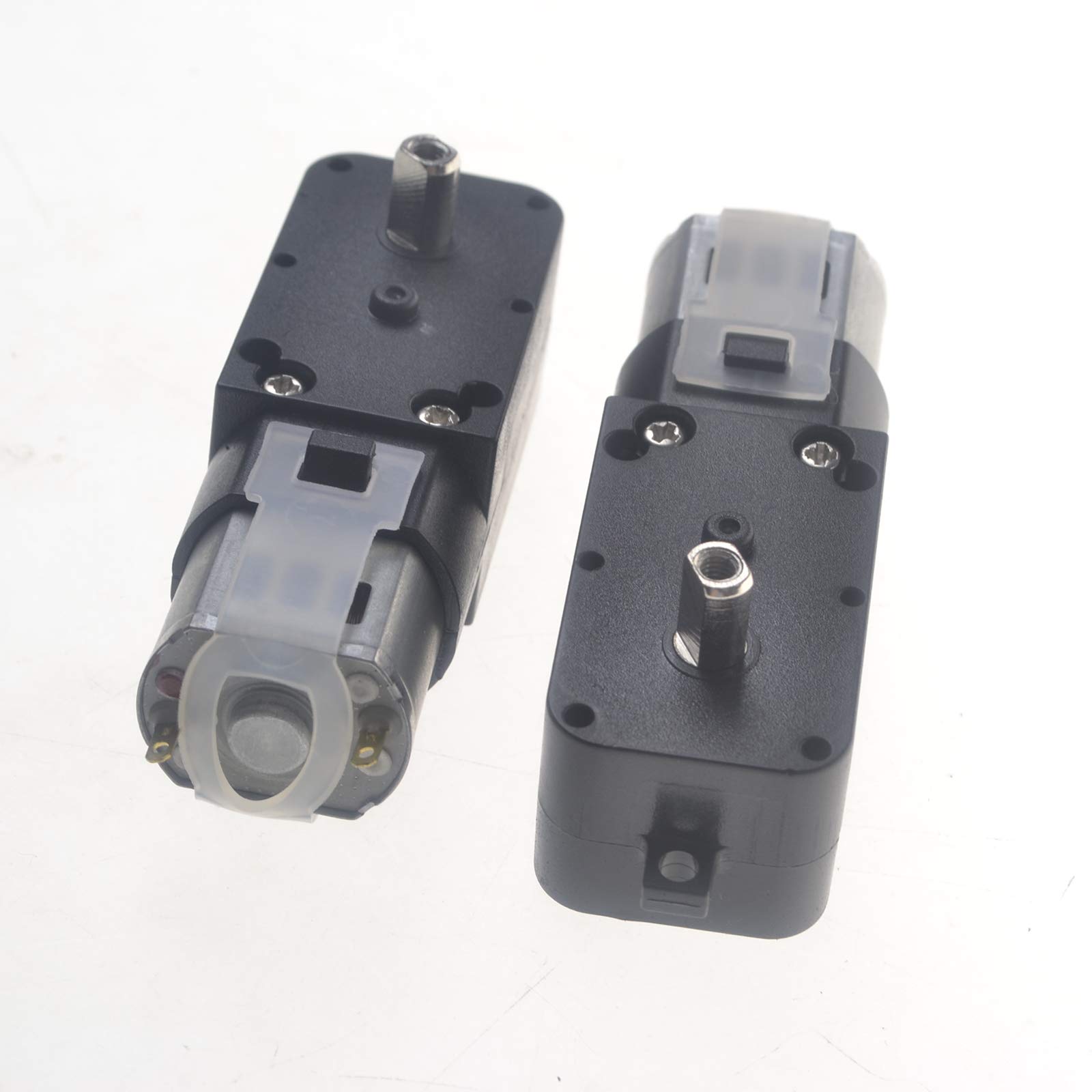 ALLPARTZ 2pcs Black DC 6V 340RPM Consistency TT Motor Gearbox 131 Motor with Cooling Hole for Smart Car Robot DIY (Metal Shaft)