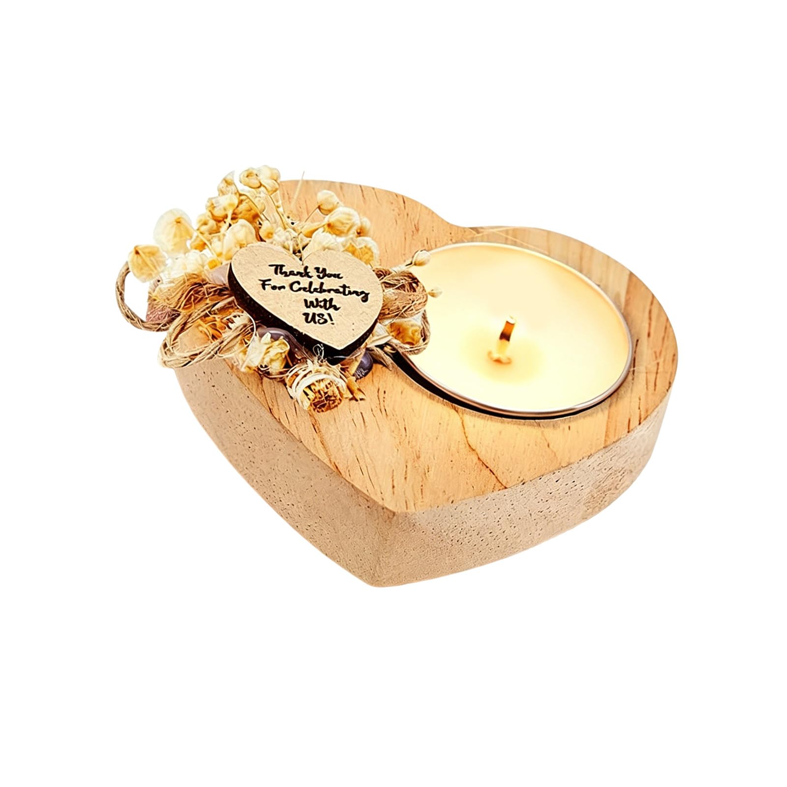 Tsophreniq Bridal Shower Tray Artistic Candlestick Tea Light Stand with Wood Texture for Table Shelf Decoration Wooden Tea Light Owner