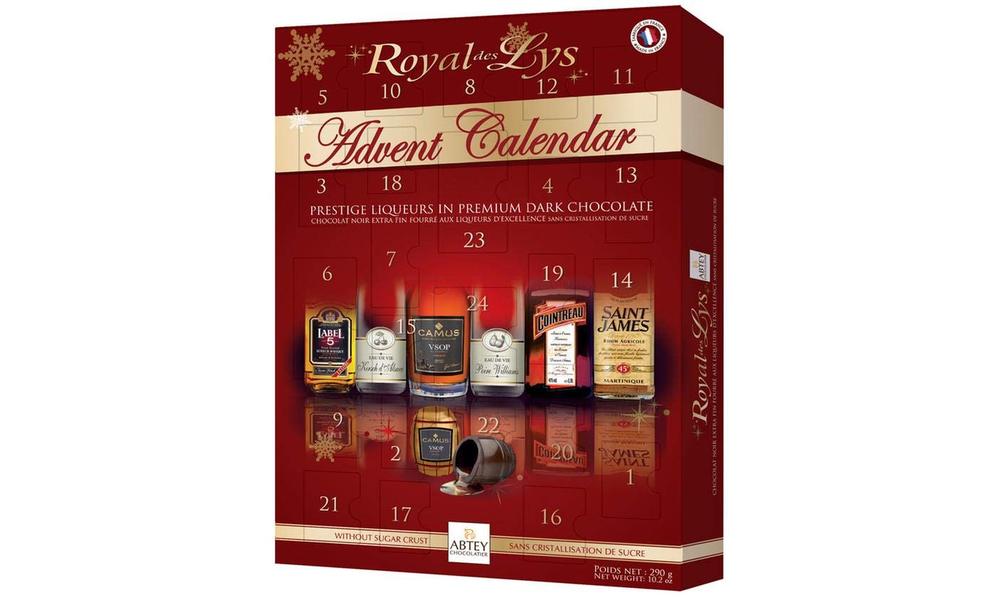 Chocolatier Royal des Lys Prestige Calendario de Adviento Chocolate Oscuro 24 Días 290 g