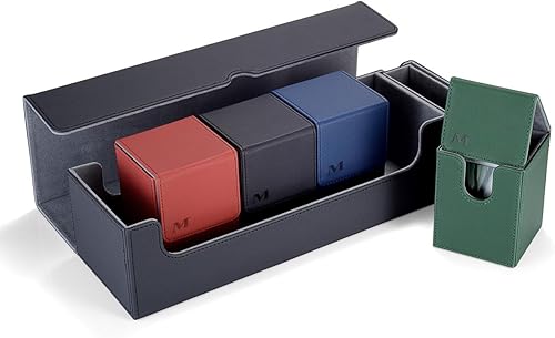 Miniatura 10 de Caja de cartas 5 en 1 para tarjetas PTCGYGOMTG  Incluye 4 fundas para cartas y 1 caja de almacenamiento de tarjetas coleccionables premium con