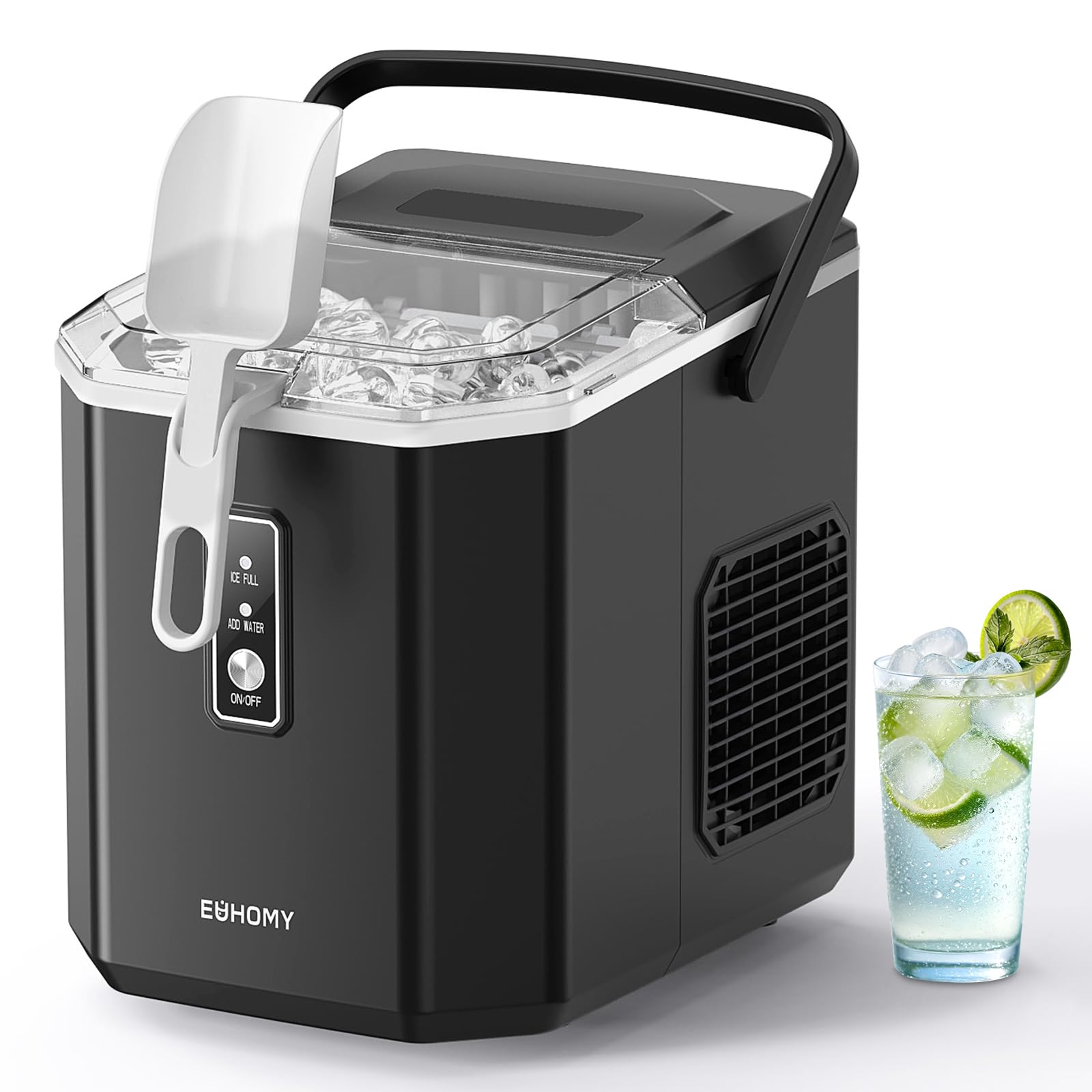 Amazon.co.jp: EUHOMY 製氷機 家庭用 【ハンドル付き氷バスケット
