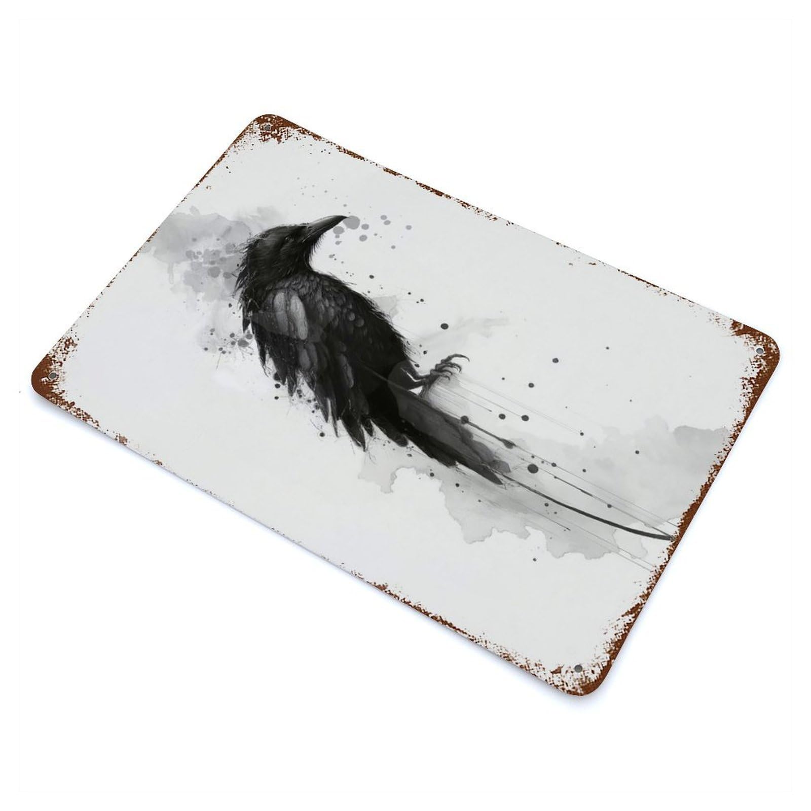 The Shadow 11.8"x7.9" Aged Metal Wall Plaque, Novelty Wall Decor for Shed, Workshop And Garage Wall Decor