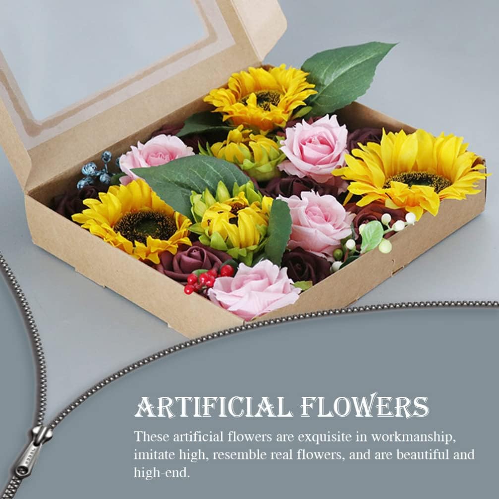 ファッション Abaodam Diyのウェディングブーケのための造花コンボボックスガーランドアーチフローラルアレンジメントの装飾バレンタインデーの飾り Www Larrypolatsch Com