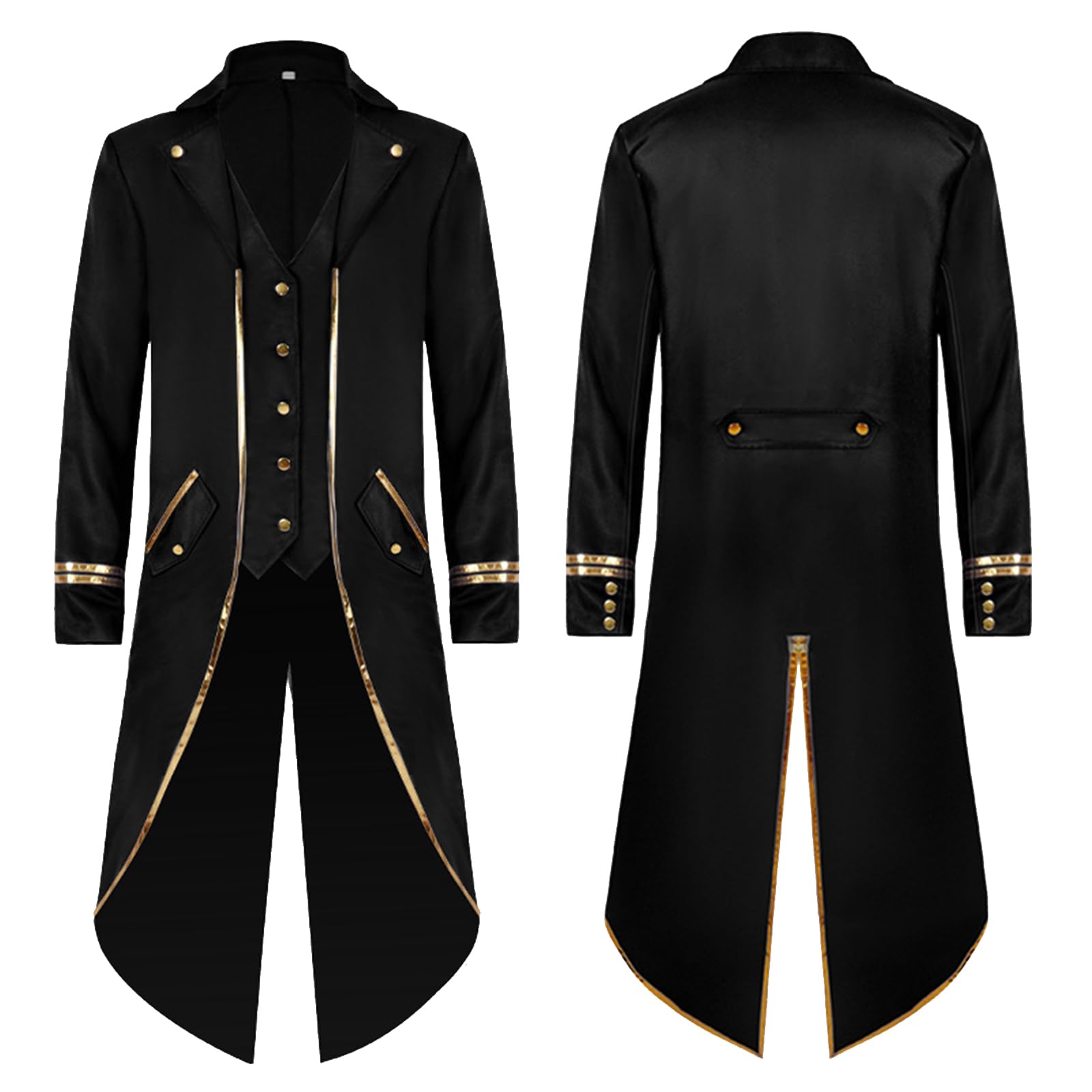 Manteau médiéval vintage pour homme - Style rétro gothique victorien - Costume d'Halloween