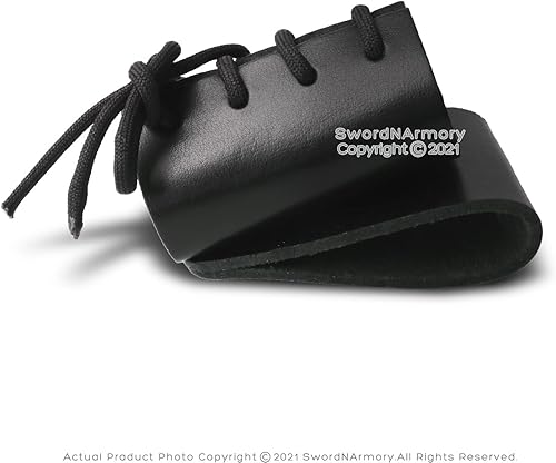 Miniatura 5 de Espada de piel sintética negra con gancho para cinturón para daga principal Gauche espada corta