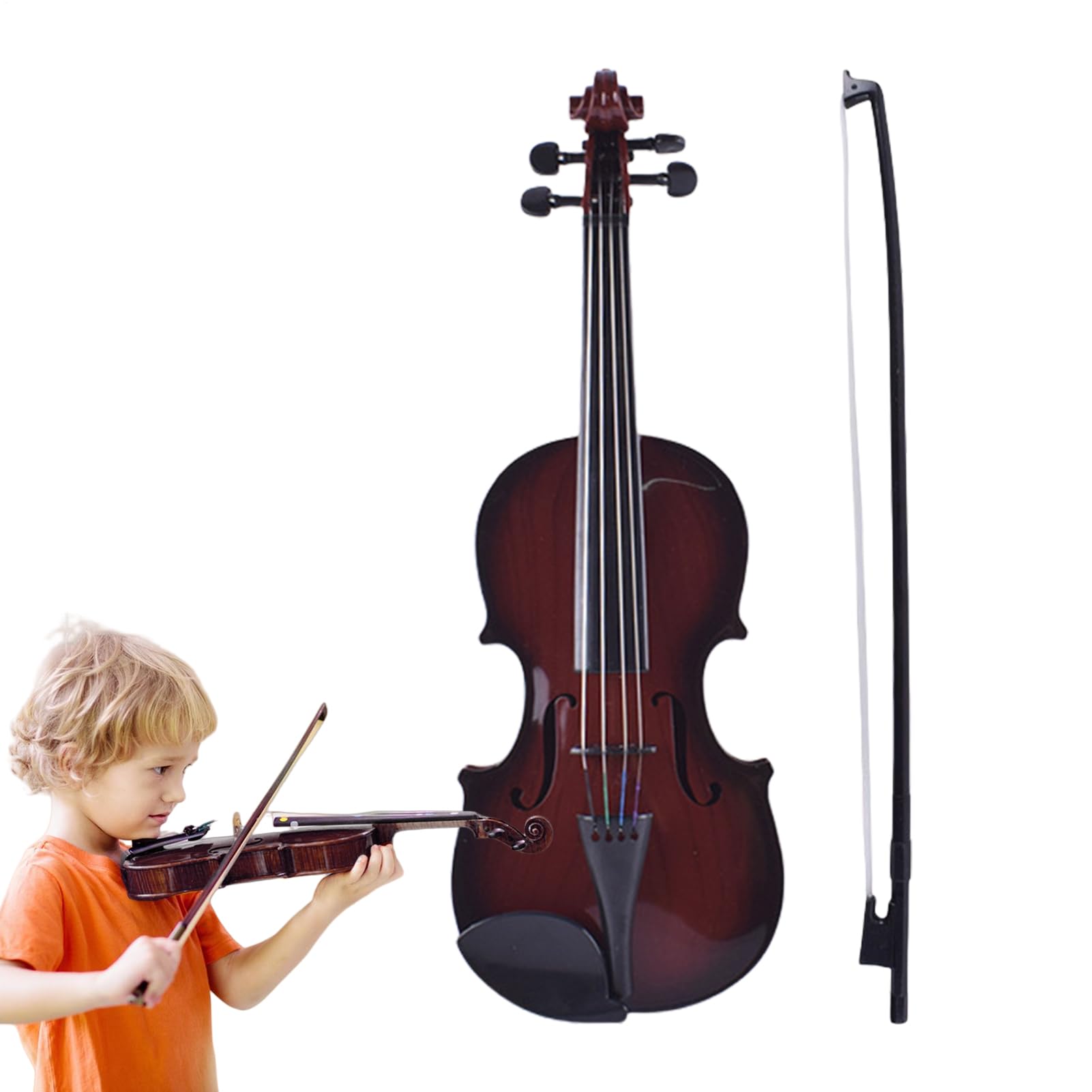 Violon Jouet Enfant – Instrument À Cordes Réglable En ABS – Petit Violon Avec Archet Et Colophane – Développement Musical Et Coordination – Cadeau Dès 3 Ans – Garçons Filles