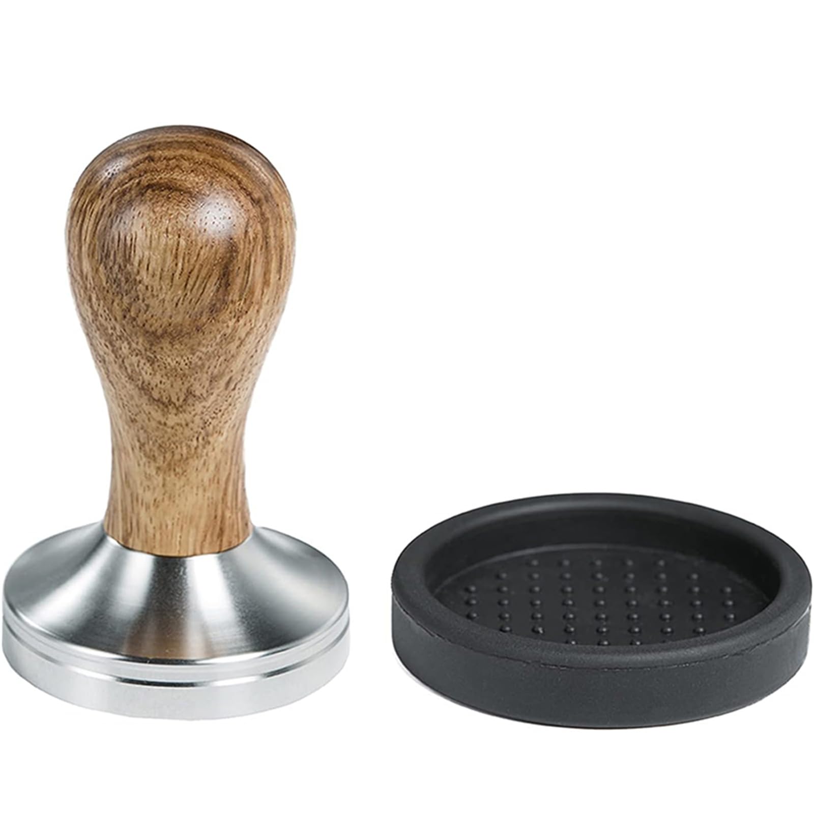 Kalttoy Stainless Steel Coffee Tamper 51mm Espresso Tamper Coffee Powder Distributor Accessory Silicone Mat