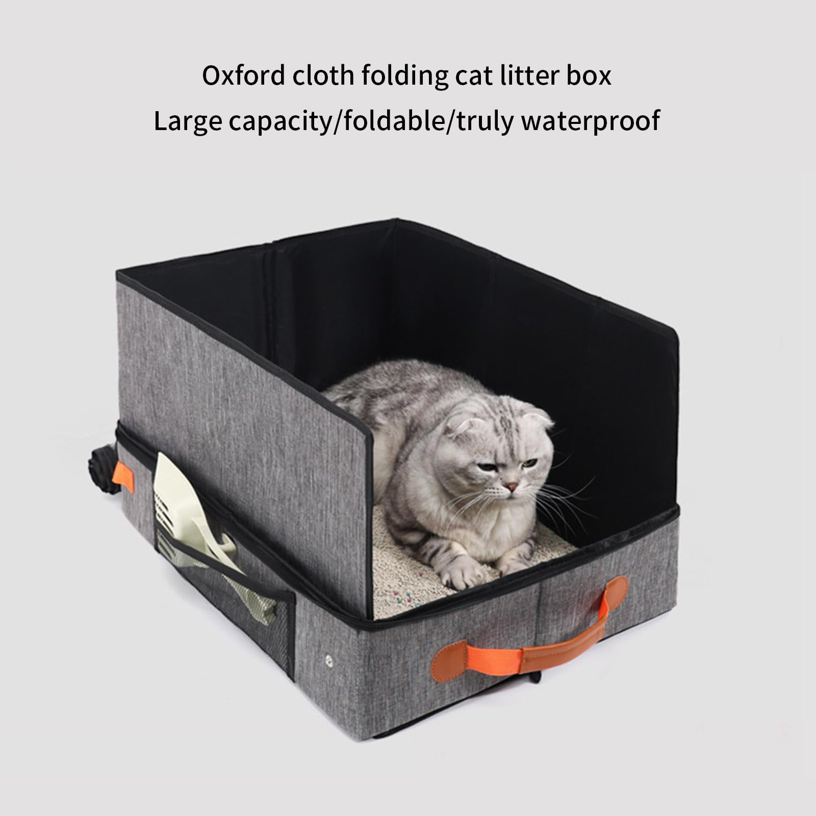 Lettiera per gatti portatile, pieghevole, impermeabile, per viaggi, campeggio, uso domestico, facile da pulire, veloce