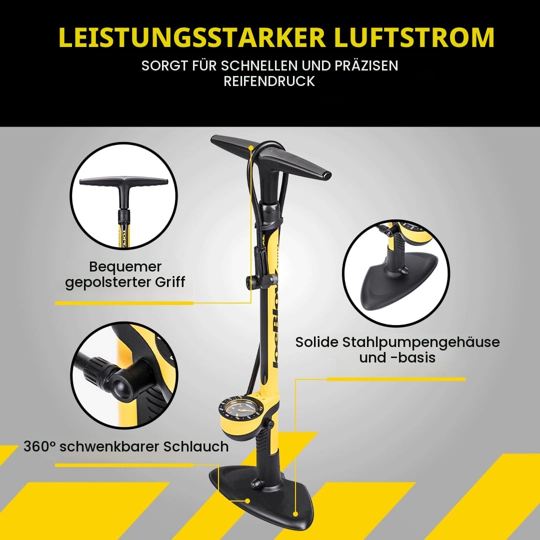 Topeak JoeBlow Bike Pump – High-Pressure Floor Pump