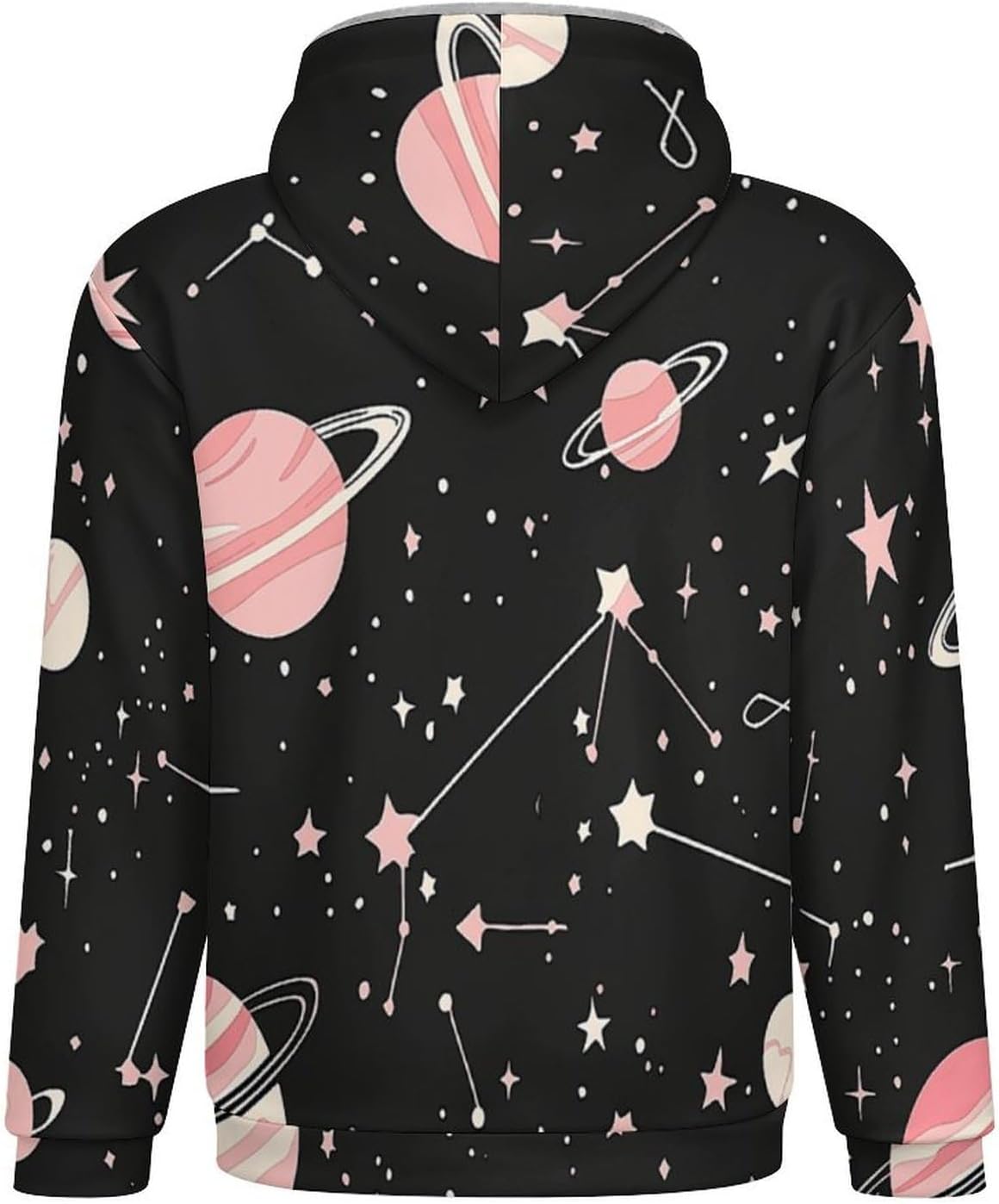 Hooded Jacket–Fleece-Lined Soft Shell for Active Cold Weather Hunting,3D Pink and black space