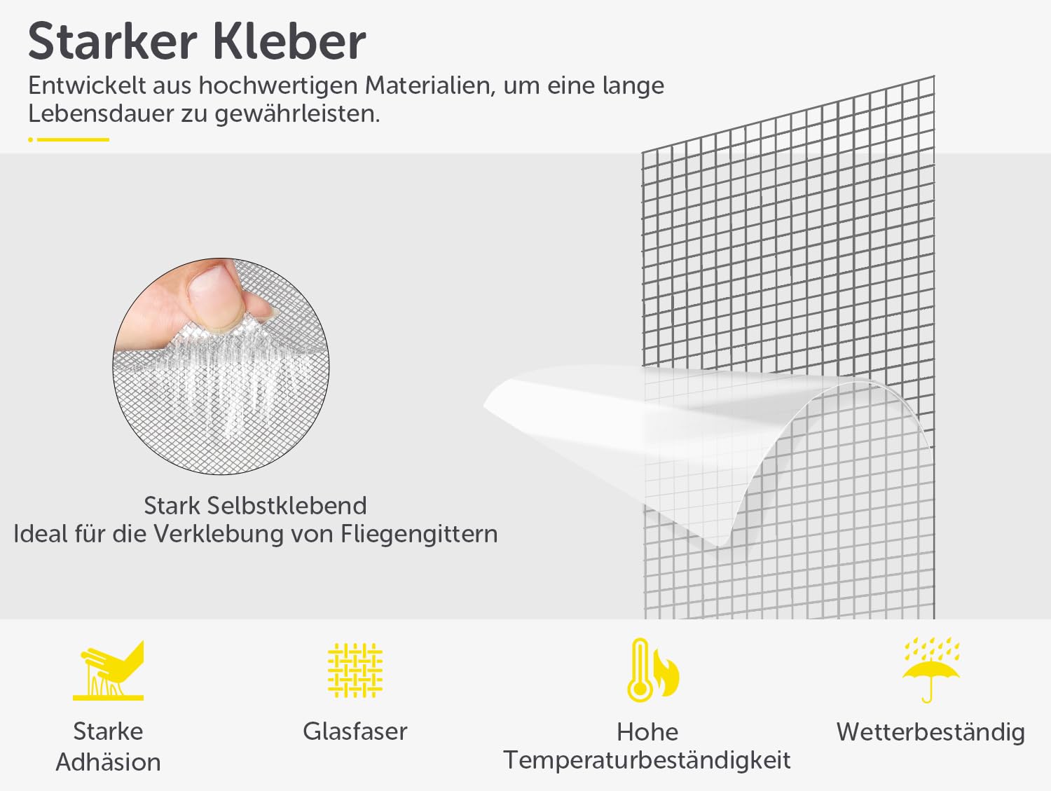 Tstfadac 100 StüCk Fliegengitter Reparatur Set Fli Produktbild-Vorschau 4