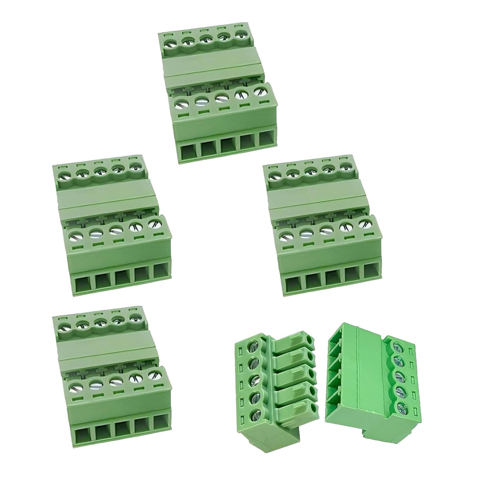 5 sztuk 300/330 V 15EDGRK 3,81 mm/0,15 cala nachylenie PCB mocowanie śruba wtykowy blok zacisków wtyczka do 28-16AWG, 2/3/4/5/6 pin (5 pinów)