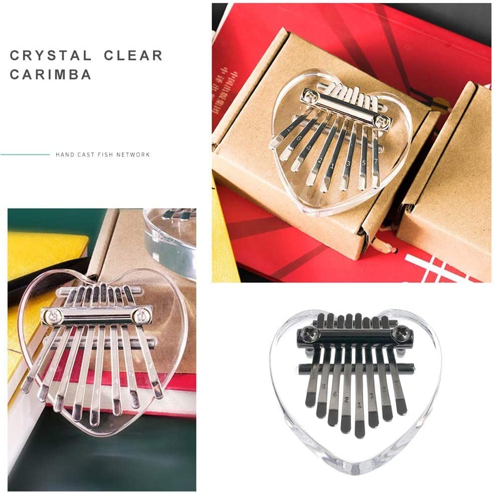 Générique Mini Doigt Kalimba Pouce Piano Portable Pouce Piano Cristal Clair Kalimba Instrument 8 Touches Mini Pouce… - Les Beatles, Paul McCartney, John Lennon, RIngo Starr, George Harrison Générique Mini Doigt Kalimba Pouce Piano Portable Pouce Piano Cristal Clair Kalimba Instrument 8 Touches Mini Pouce… – Image 3
