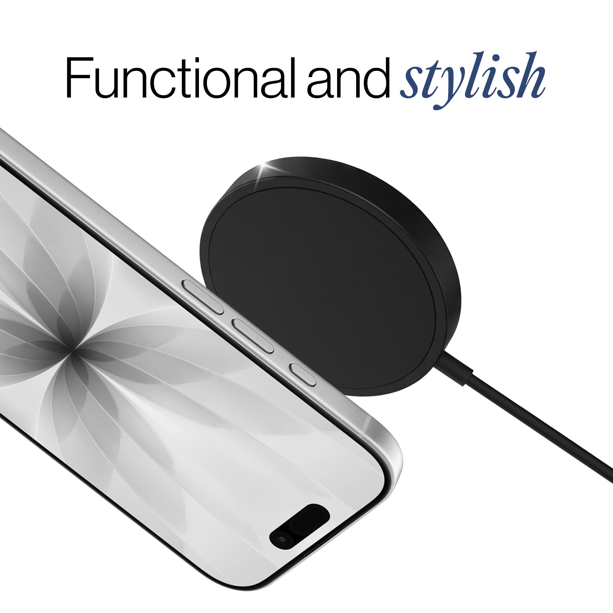 Caricabatterie wireless da 15 W Pad per schede di tracciamento QI Pad di ricarica rapida compatibile con auricolari iPhone Android Superficie antiscivolo Raffreddamento avanzato