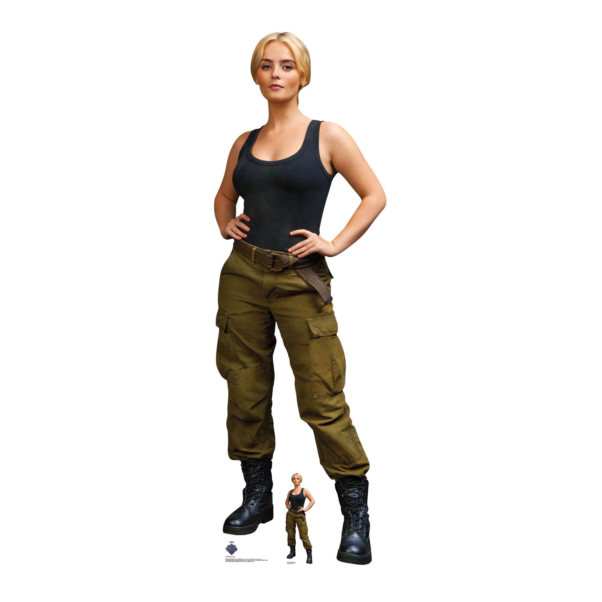 Star Cutouts SC4488 Doctor Who Ruby Sunday Combat Lifesize Cardboard Cutout – New Era Companion Display, Collector Gift & Fan Favourite Décor