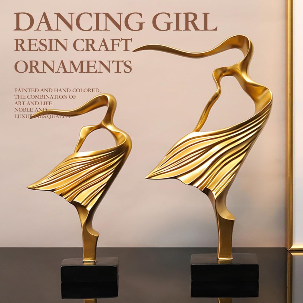 Abstrakte Skulptur Deko Moderne Kunst Deko Statue Dekoartikel Für Wohnung, Schlafzimmer, Bücherregal, Büro Statuen Und Skulpturen Harz,Gold,Set