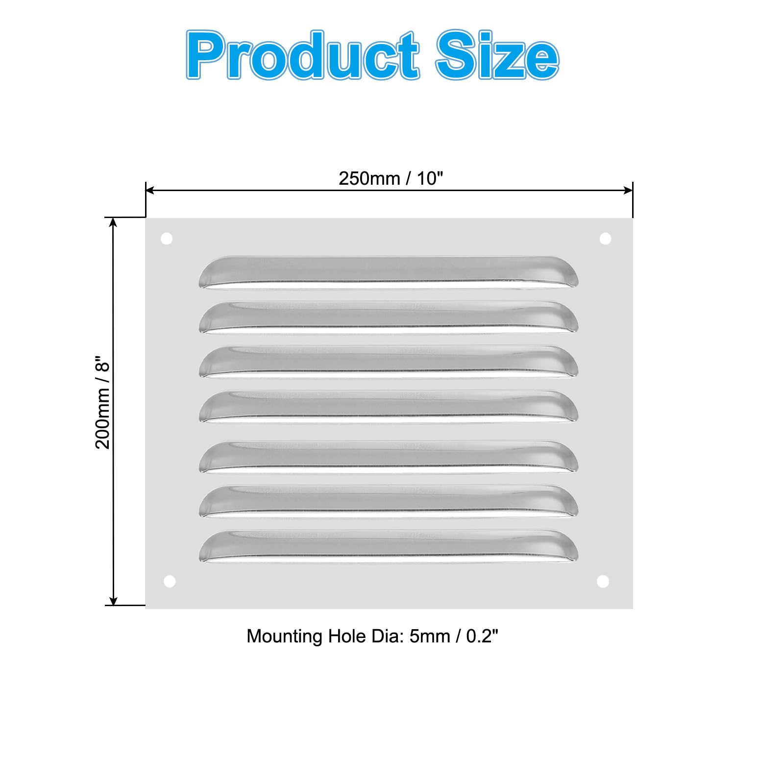 PATIKIL 10 x 8 Inch Aluminum Vent Cover - Image 2