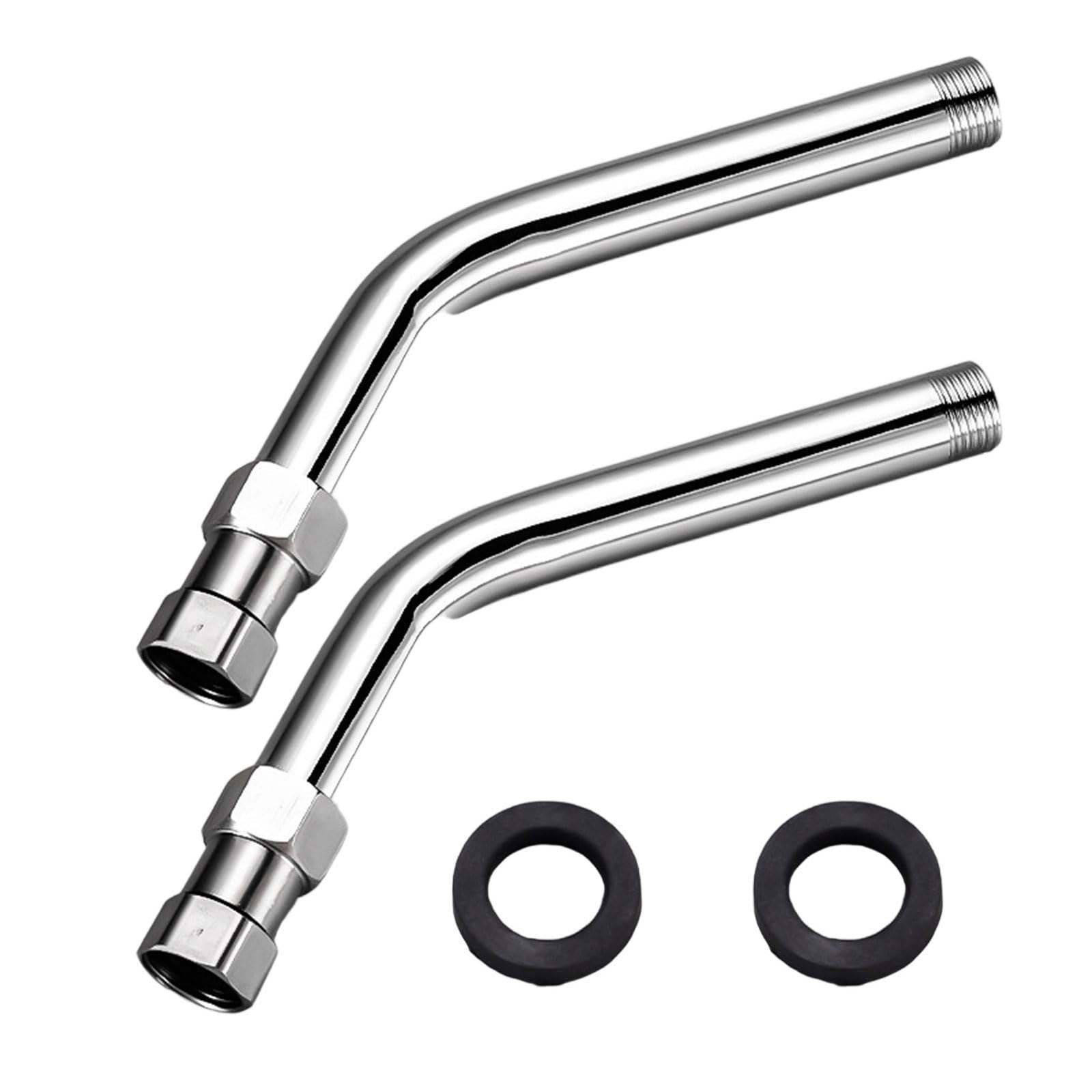 Tsophreniq 21.5Cm 2 Set Flexible Shower Head Extension Elbows Shower Hose Connector Providing 135° Sprays Direction For Bathroom Hose Elbow Connector