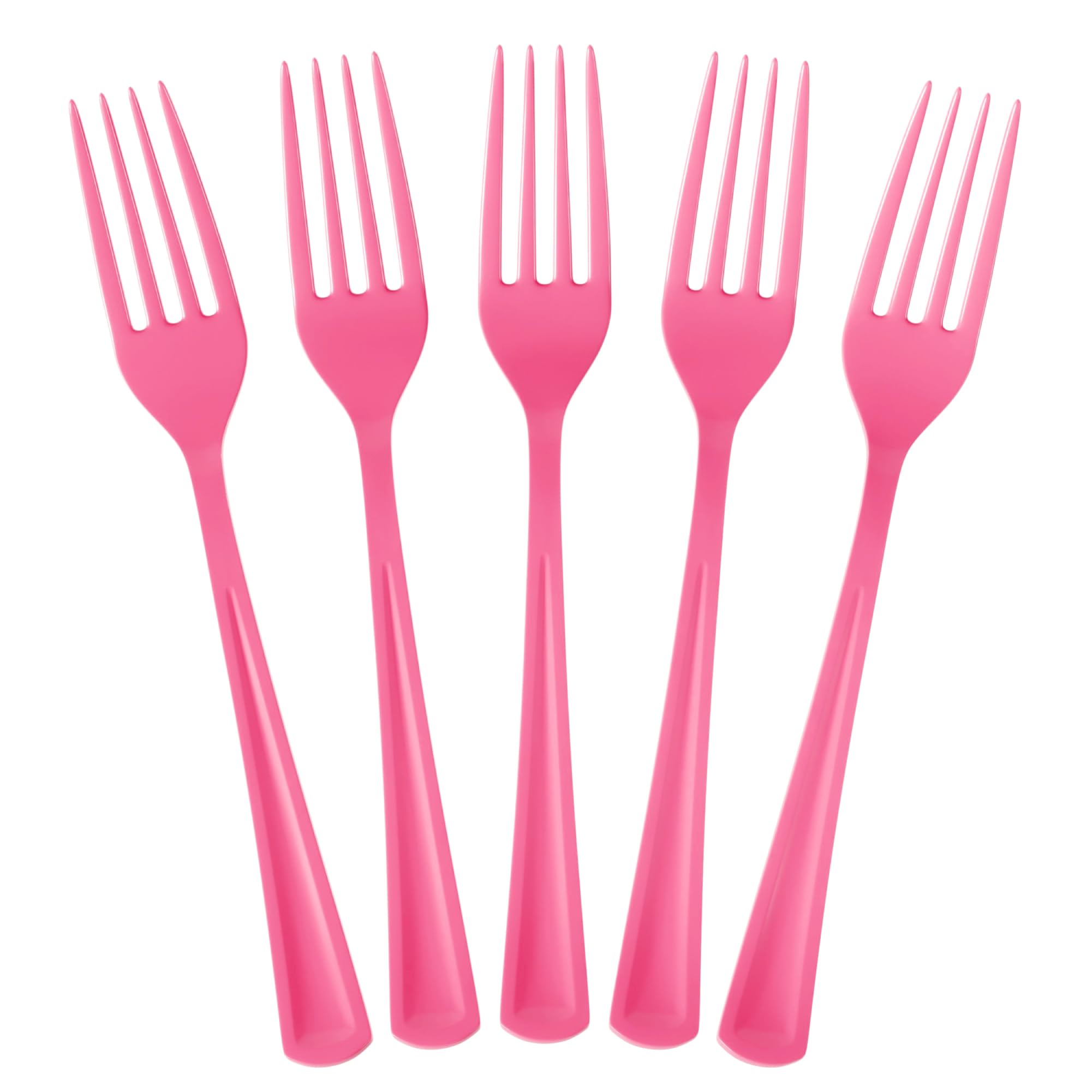 Exquisite Disposable Cerise Plastic Forks 50 Pcs - Heavy Duty Cerise Plastic Disposable Cutlery - Cerise Disposable Flatware, Cerise Plastic Silverware, Plastic Forks Cerise