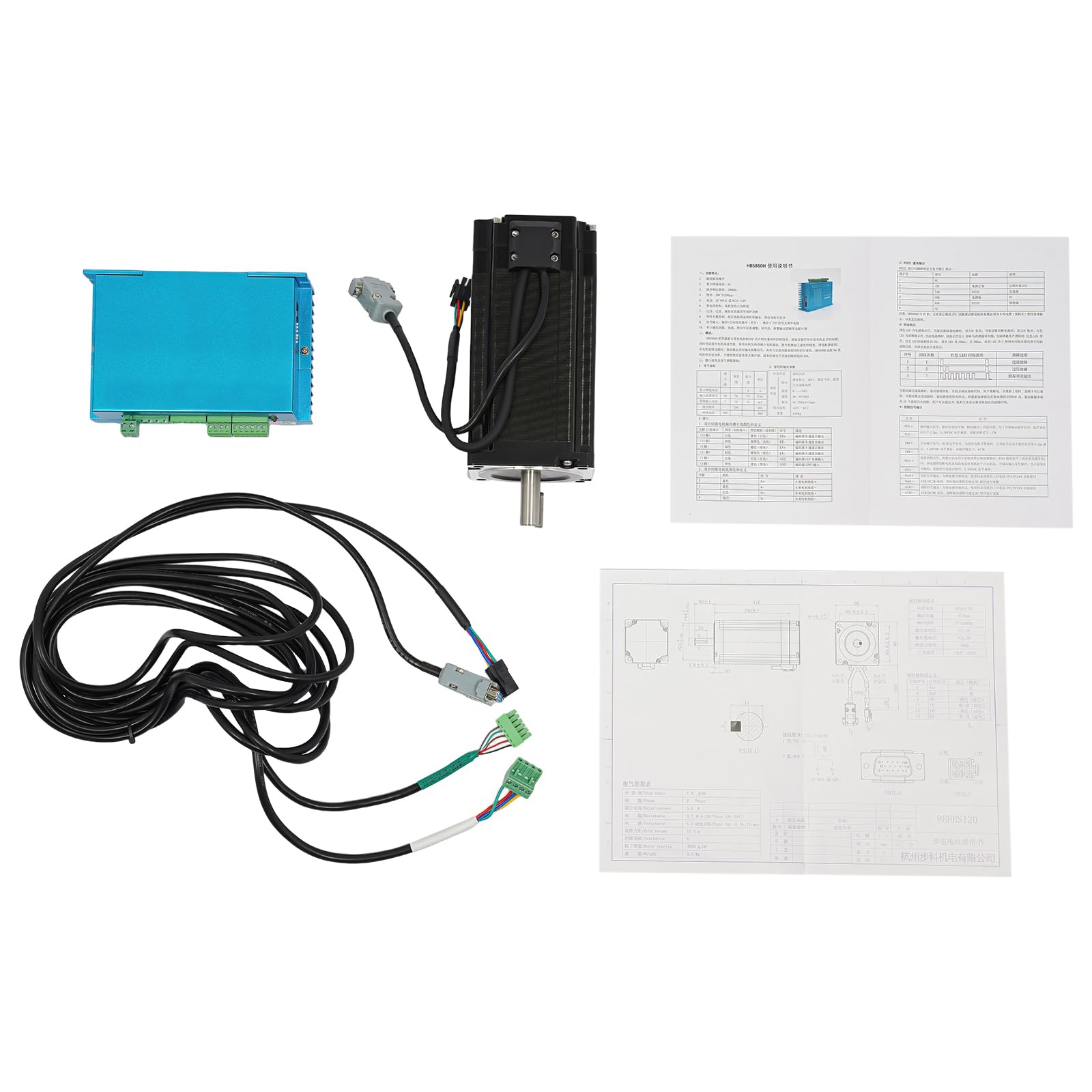 Kit moteur pas à pas boucle fermée 12Nm + pilote HBS860H